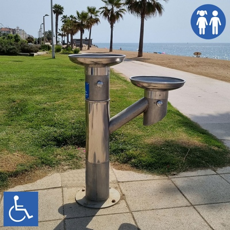 Font urbana INCLUSIVA per beure FX-02 inox